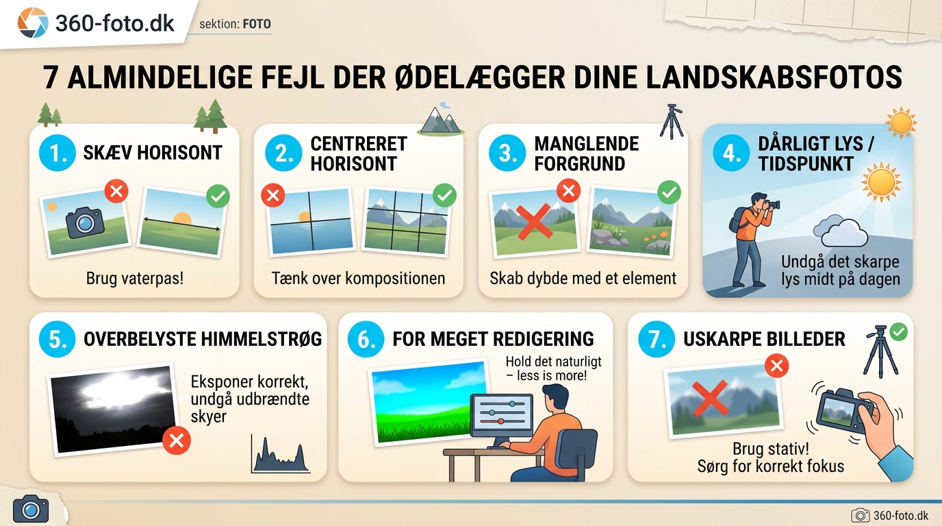 7 almindelige fejl der ødelægger dine landskabsfotos - Illustration 2