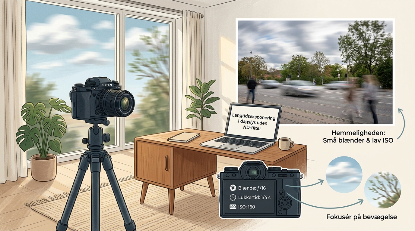 Langtidseksponering i dagslys uden ND-filter - Illustration 2