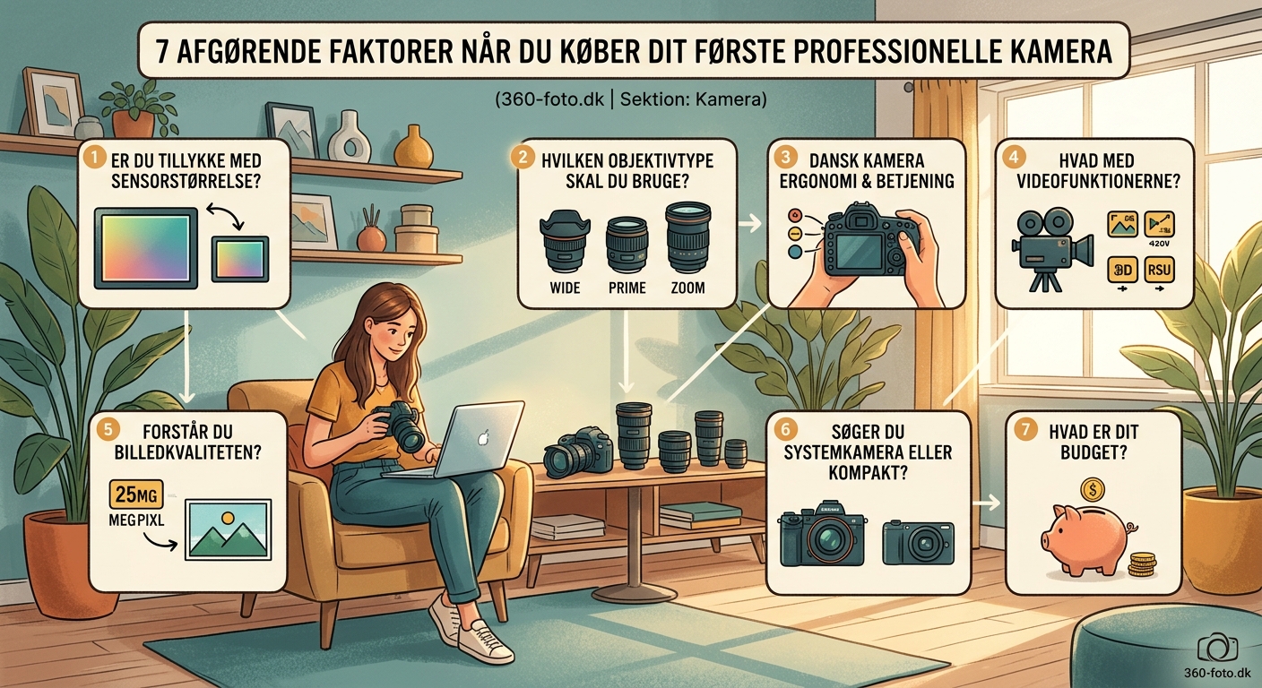 7 afgørende faktorer når du køber dit første professionelle kamera - Illustration 2
