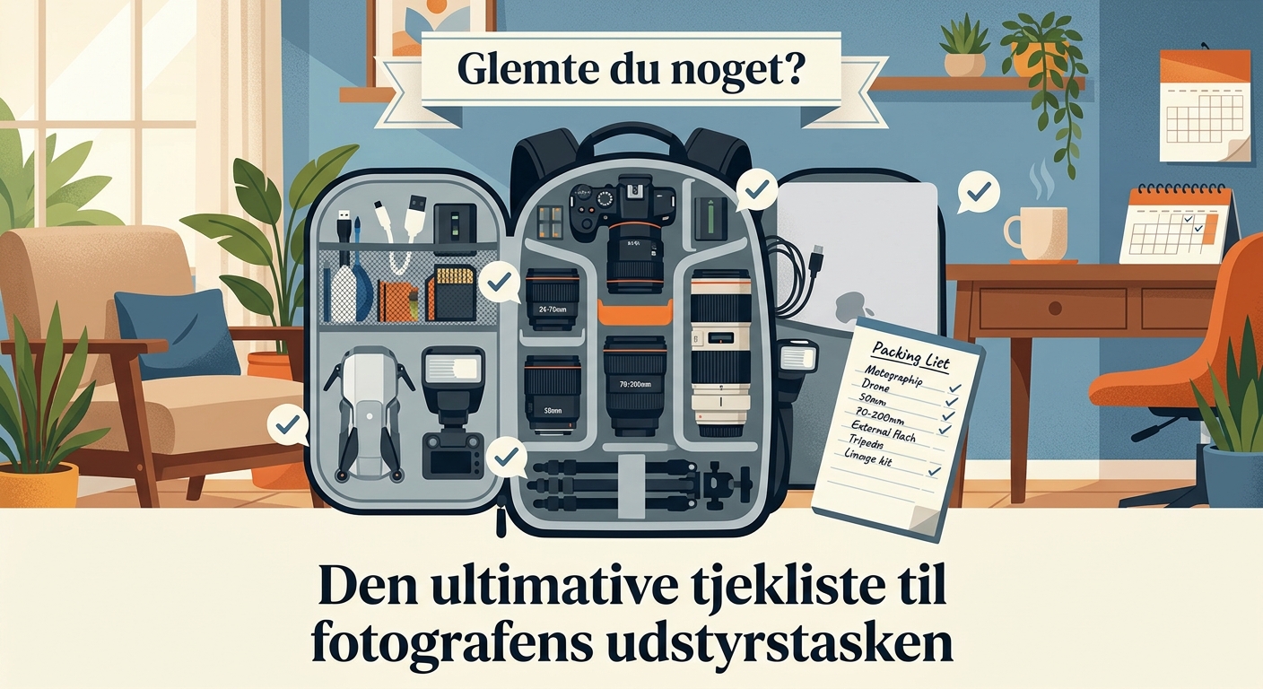 Glemte du noget? Den ultimative tjekliste til fotografens udstyrstasken - Illustration 1