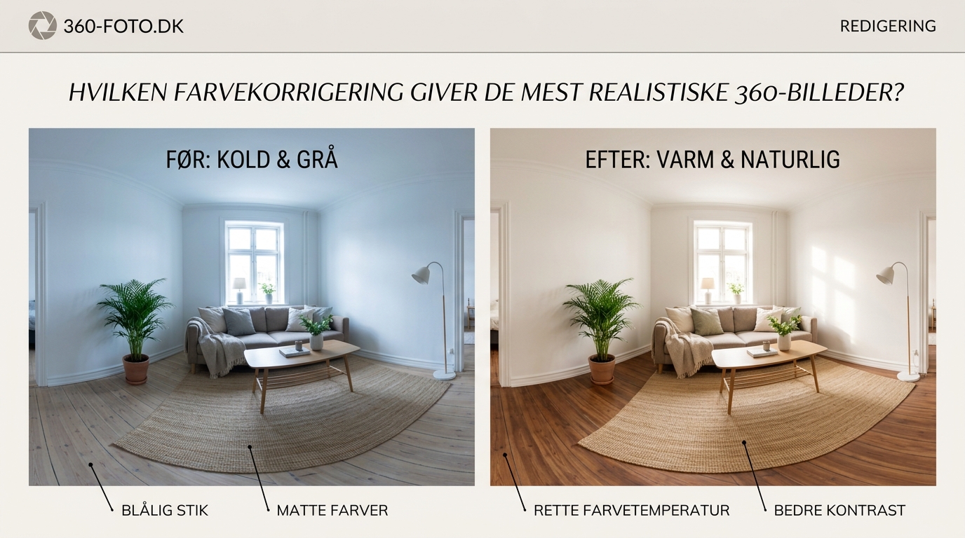 Hvilken farvekorrigering giver de mest realistiske 360-billeder? - Illustration 1