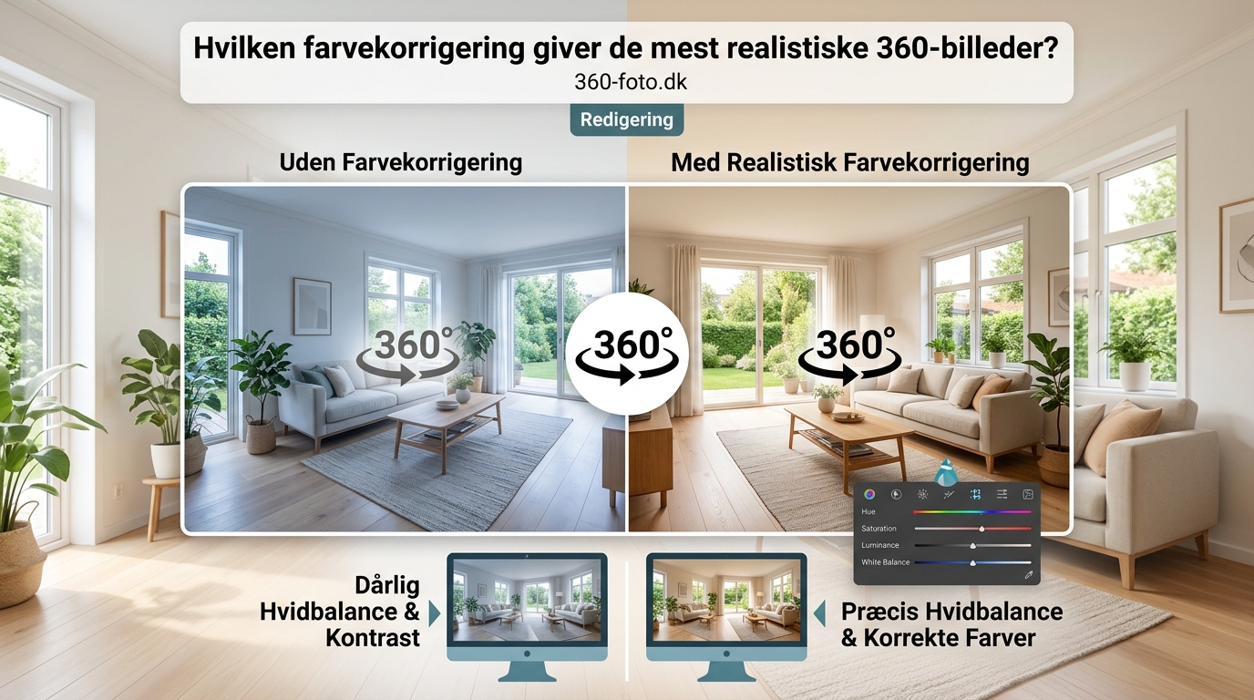 Hvilken farvekorrigering giver de mest realistiske 360-billeder? - Illustration 2