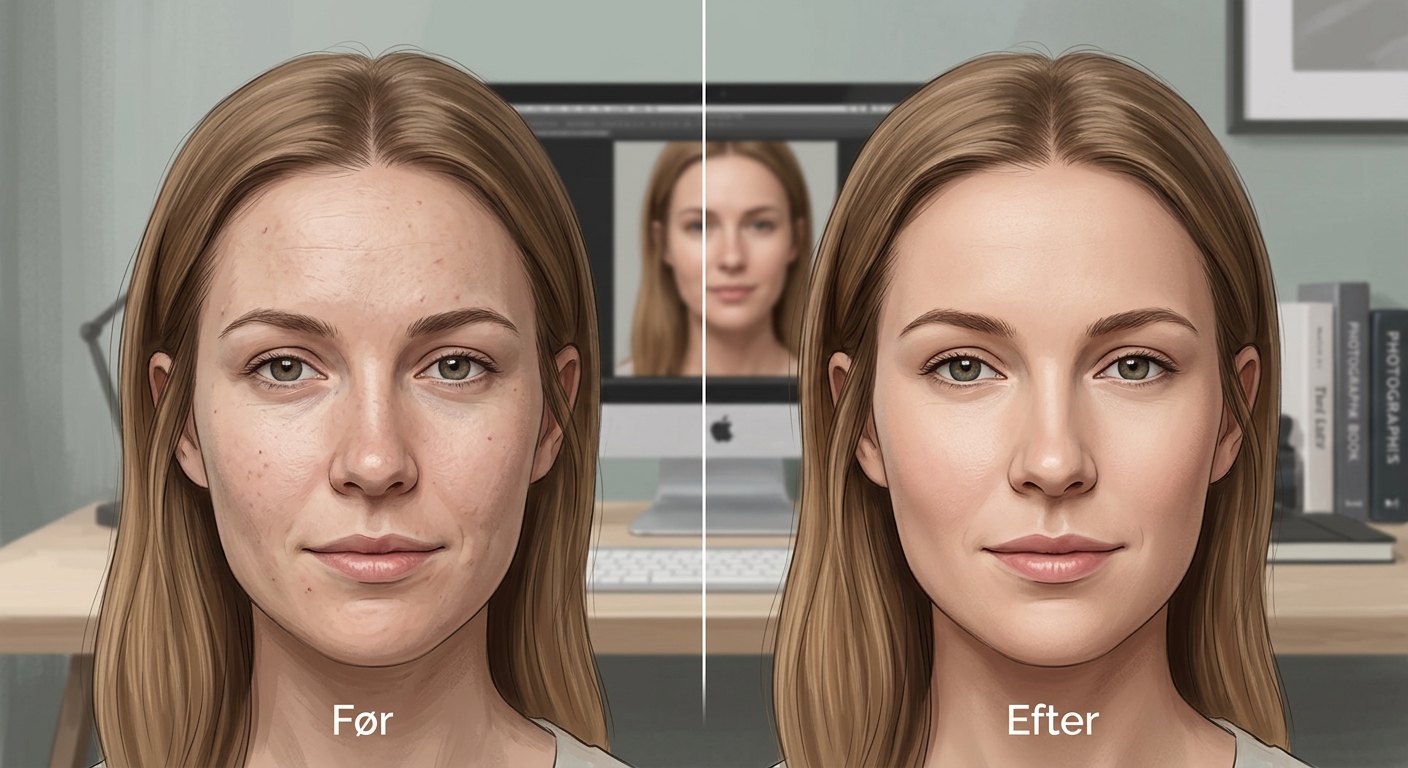 Retouchering af portrætter uden at miste hudtekstur - Illustration 1