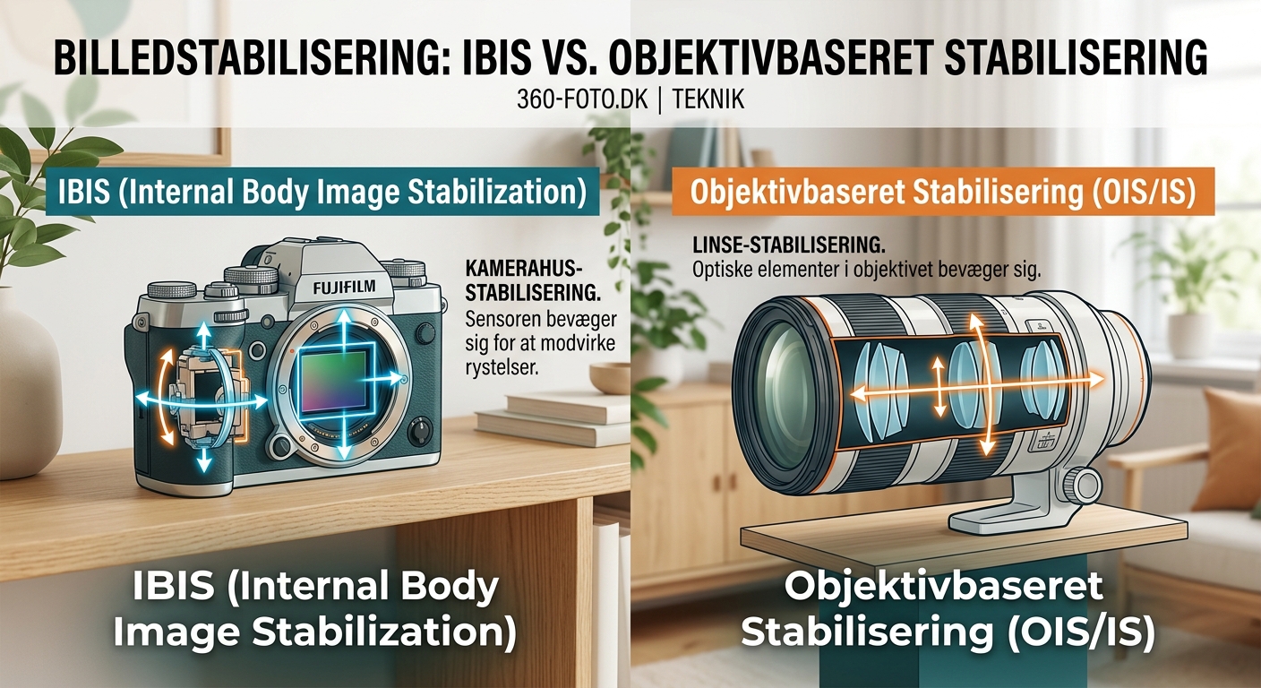 Billedstabilisering: IBIS vs. objektivbaseret stabilisering - Illustration 1