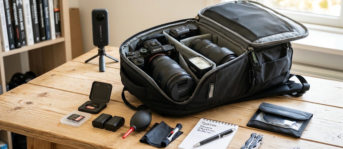 Glemte du noget? Den ultimative tjekliste til fotografens udstyrstasken