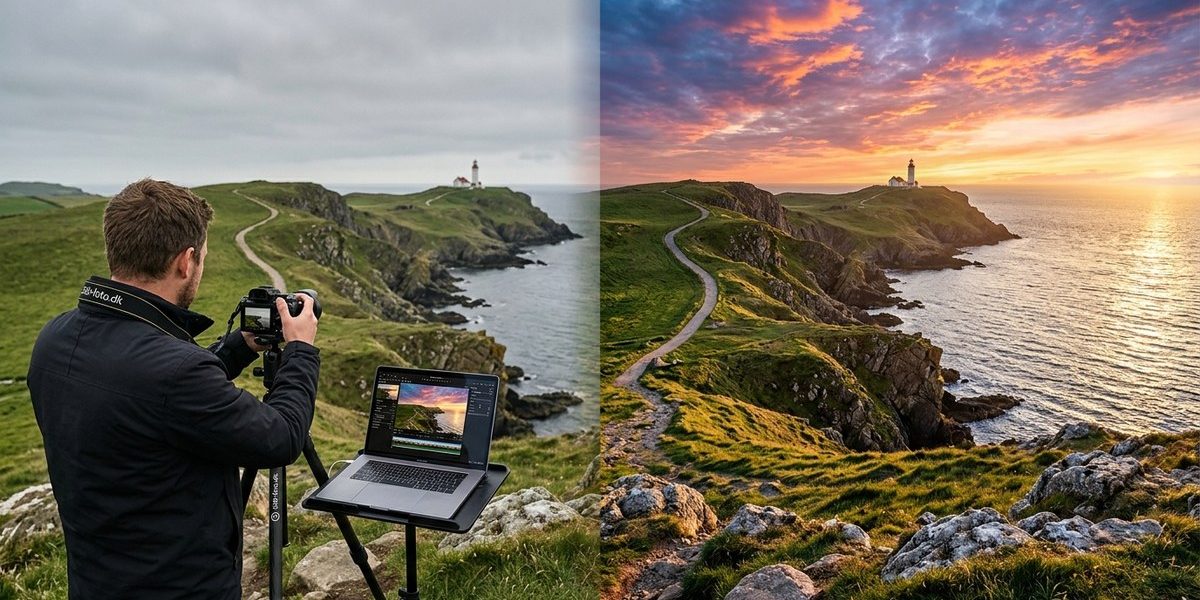 Sådan bruger du AI til automatisk himmeludskiftning i landskabsfotos